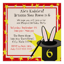 Magic Me Birthday Personalised Invitation