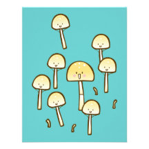 Magic Mushrooms Doodle Art Custom Invites