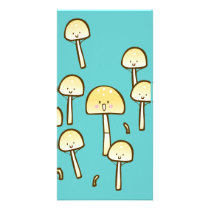 Magic Mushrooms Doodle Art Photo Card Template