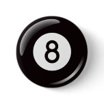 Magic number 8 pool ball button - billiards