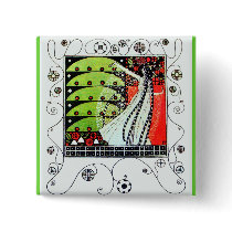 MAGIC OF THE SPRING bright red black white green