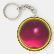 MAGIC PINK FUCHSIA RUBY GEMSTONE KEYCHAINS