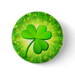 Magic shamrock pinback button