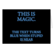 Magic Stupid Warning Cards