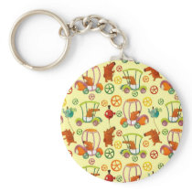 Magical Cars Pattern keychains