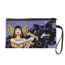 Magical Gothic Queen with Huge Sword by Al Rio Wristlet Clutch