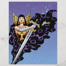 Magical Gothic Queen with Huge Sword by Al Rio Full Color Flyer