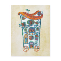 Magical House on Wheels postcards by colonelle Magical House on Wheels postcards
