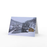 Magical Norwegian Winter Scenery Blank Card