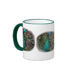 Magical peafowl art in nature mug