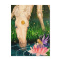Magical Pond Unicorn & Fairy Fantasy postcard