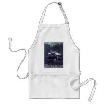 Magical Steam Engine Victorian Train Apron