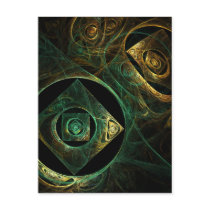 Magical Vibrations Abstract Art Postcard