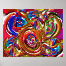 Magical Wheels Imbeded Yoga n Healing Signs V4 Poster