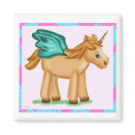 Magical Winged Unicorn Flying High Magnet