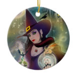 Magical Witch Round Ornament