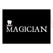 Magician and Hat Greeting Card