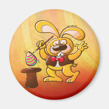Magician Easter Bunny Refrigerator Magnet