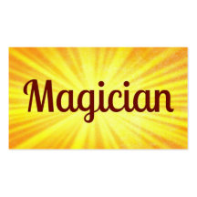 Magician Sunshine Business Card