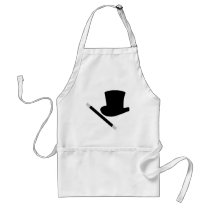 magician top hat and magic wand apron