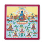 MAGNET 8 Medicine Buddhas - square magnet