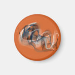 Magnet  Abstract Orange