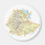 Magnet "Carte de l'Ethiopie" Magnets Pour Réfrigérateur