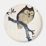 Magnet Japanese Owl From Manuscript