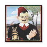 Magnet:  "Man & Cat" by Henri Rousseau