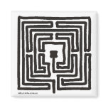 Magnet mediaeval labyrinth pen square small