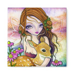 Magnet - Peace Valley Fawn Deer Fairy art