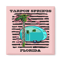 MAGNET- RETRO CAMPING IN CANNED-HAM STYLE TRAILER!