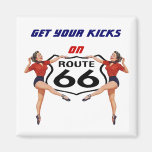 Magnet ~ RETRO "KICKS" GALS Get Yours on Route 66