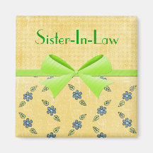 Magnet-Sister-In-Law- Green Ribbon