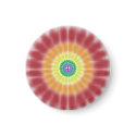 Magnet, Tie Dye Peace Sign Rainbow Explosion