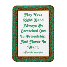 Magnet Vintage Old Irish Toast Faux-tatted frame