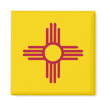 Magnet with Flag of New Mexico State - USA