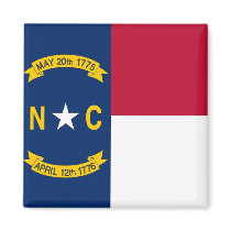 Magnet with Flag of North Carolina State - USA