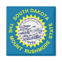 Magnet with Flag of South Dakota State - USA