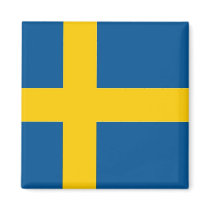Magnet with Flag of Sweden