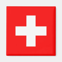 Magnet with Flag of Switzerland