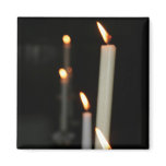 Magnet with lighting candles