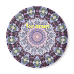 MAGNET withDecorative Blues and Mauves pattern