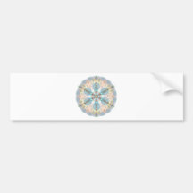 Magnetic Energy Mandala Bumper Stickers