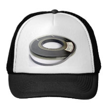 Magnetic tape reel trucker hats