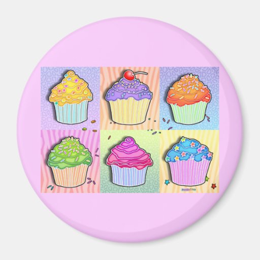 Magnets - Pop Art Cupcakes