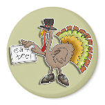 Magnets - Thanksgiving Turkey "eat beef"