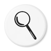 Magnifying glass magnet