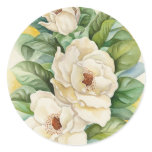 Magnolia Flower Watercolor Art - Multi stickers