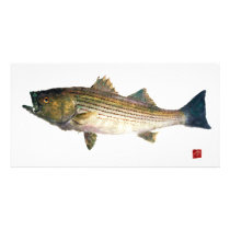 Magnolia Striped Bass Customized Photo Card